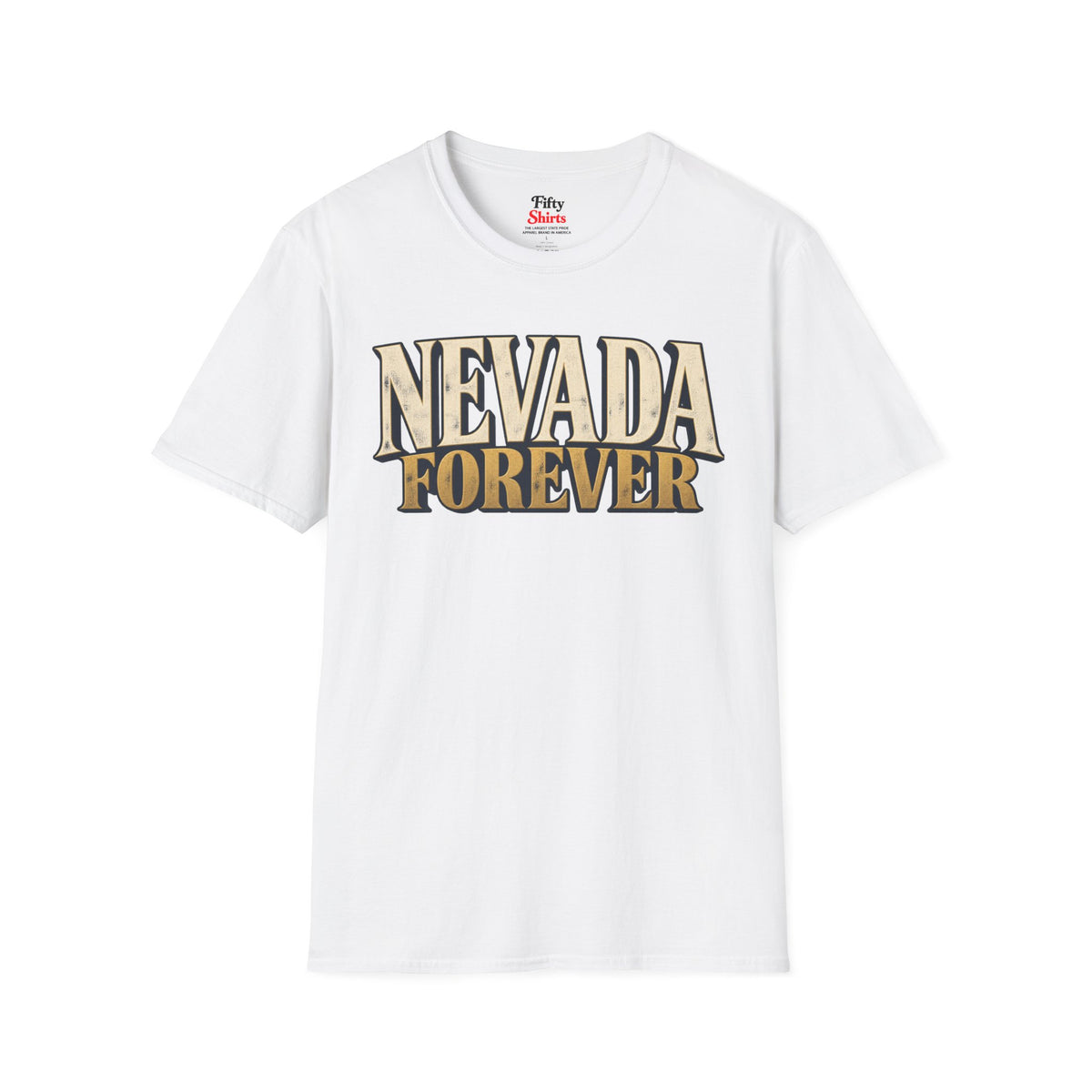 Nevada Forever Unisex Softstyle T Shirt State Name Graphic Tee