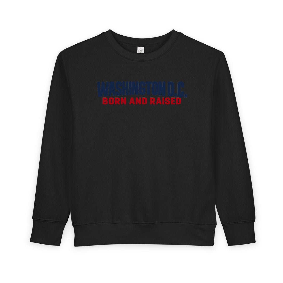 Washington DC Born and Raised Minimal Modern Unisex Toddler Sweatshirt