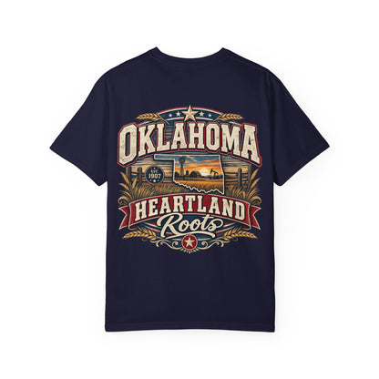 Oklahoma Heartland Roots Unisex Comfort Color 1717 Streetwear Graphic Tee