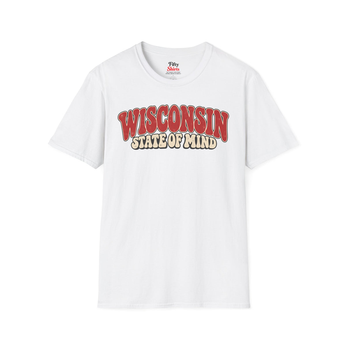 Wisconsin State of Mind Unisex Softstyle T Shirt State Name Graphic Tee