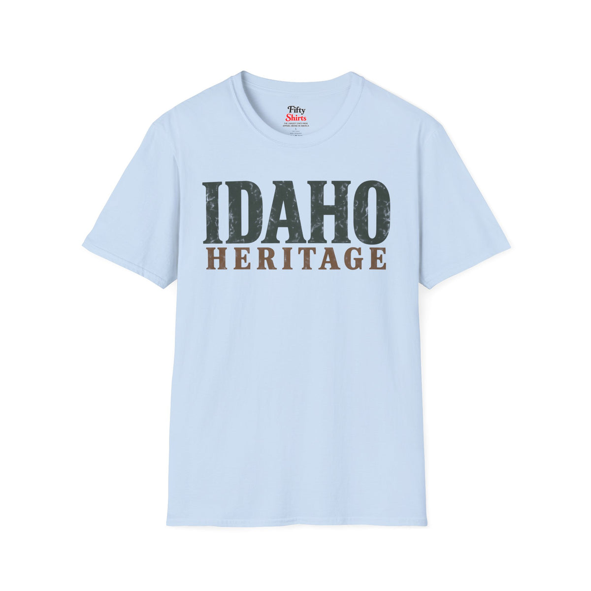 Idaho Heritage Unisex Softstyle T Shirt State Name Graphic Tee