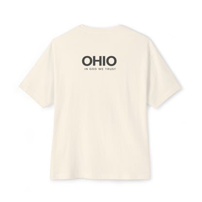 Ohio All State In God We Trust Unisex Casual Oversized Boxy Tee