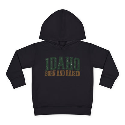Idaho Born and Raised Pacific Northwest Heritage Unisex Toddler Pullover Fleece Hoodie