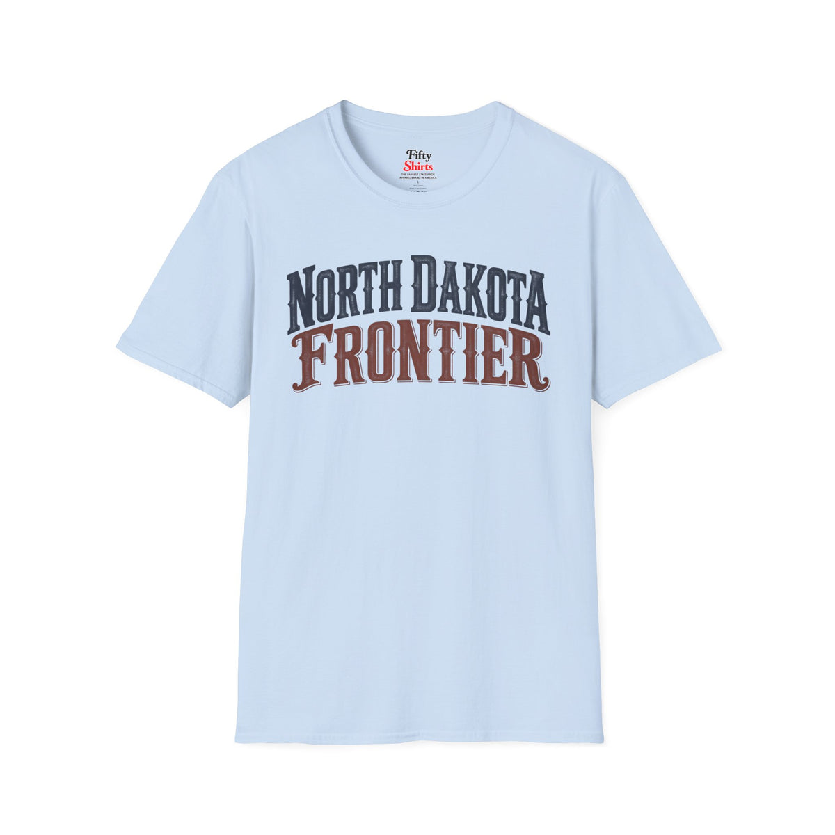 North Dakota Frontier Unisex Softstyle T Shirt State Name Graphic Tee