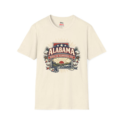 Alabama State Pride Unisex Softstyle T Shirt State Pride Graphic Tee Collections FS03