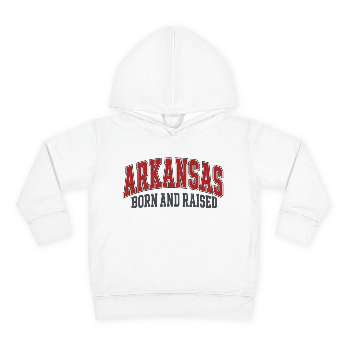 Arkansas Born and Raised Vintage Athletic Heritage Unisex Toddler Pullover Fleece Hoodie