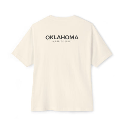 Oklahoma All State In God We Trust Unisex Casual Oversized Boxy Tee