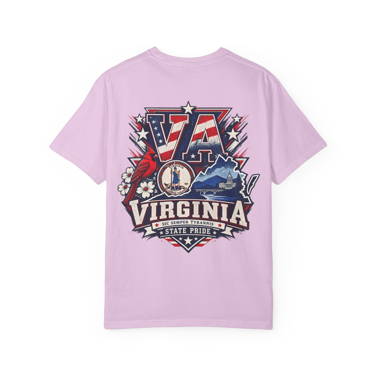 Virginia State Pride Unisex Comfort Color 1717 Streetwear Graphic Tee