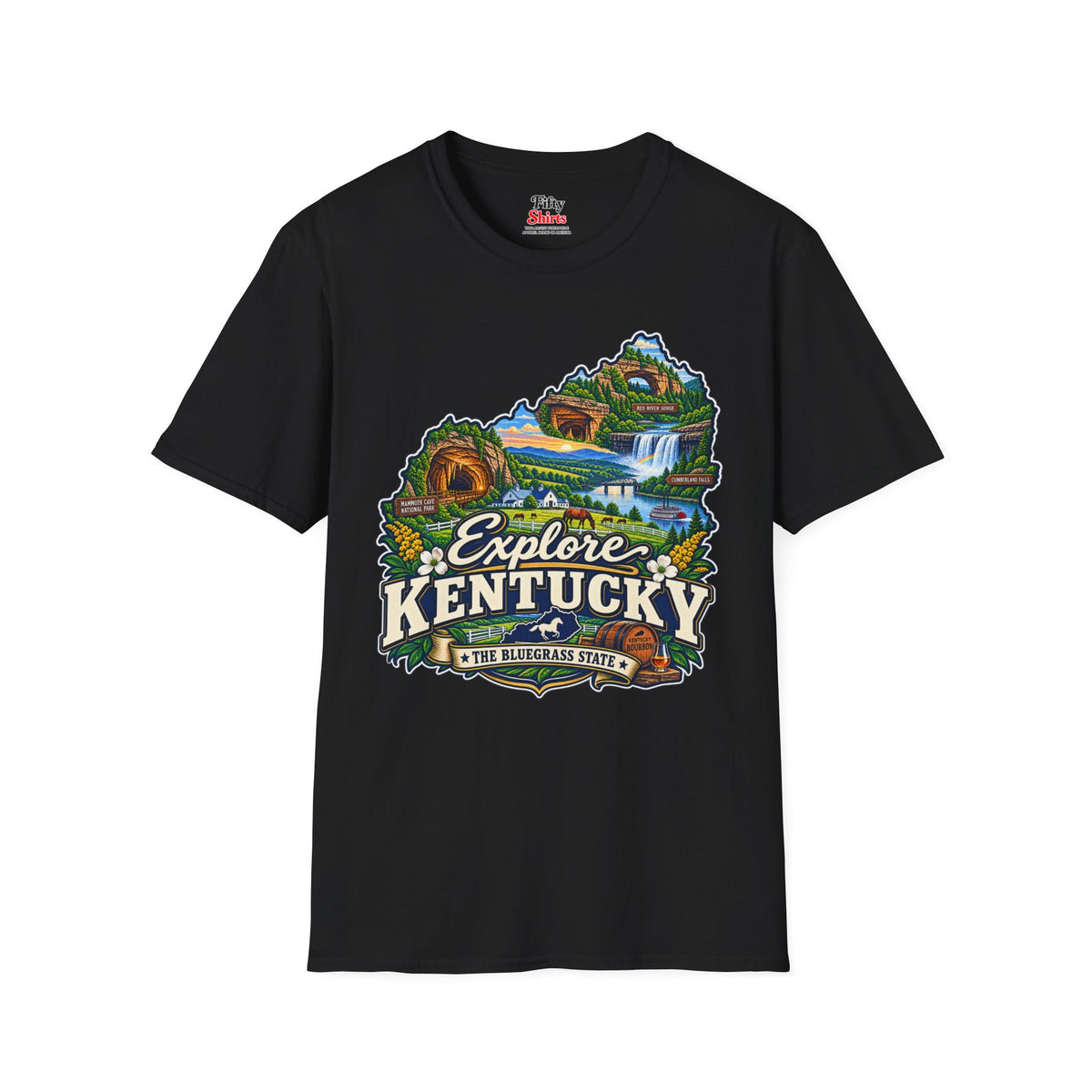 Explore Kentucky Unisex Softstyle T Shirt State Pride Graphic Tee Collections FS03