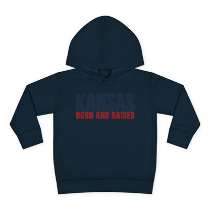 Kansas Born and Raised Modern Heritage Unisex Toddler Pullover Fleece Hoodie
