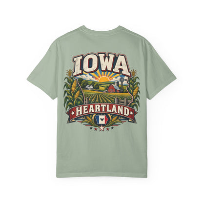 Iowa Heartland Unisex Comfort Color 1717 Streetwear Graphic Tee
