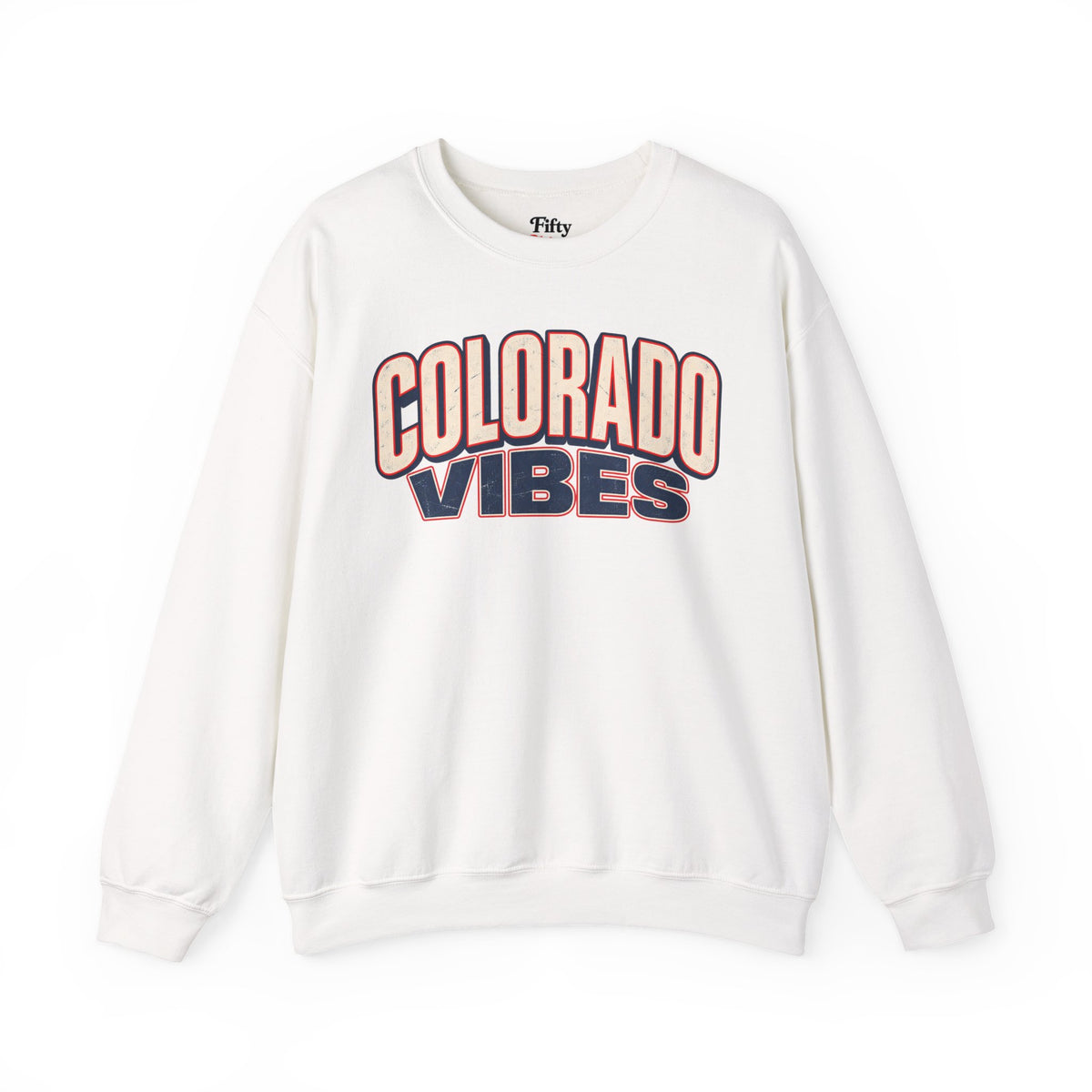 Colorado Vibes Unisex Crewneck Sweatshirt State Name Graphic