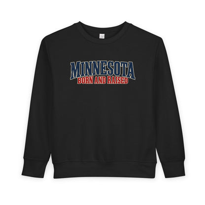 Minnesota Born and Raised Premium Northwoods Unisex Toddler Sweatshirt