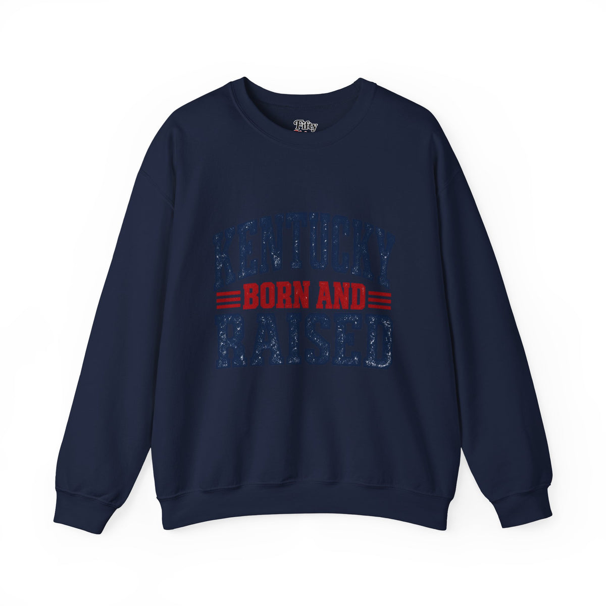 Kentucky Born and Raised Vintage Americana Unisex Sweatshirt Graphic