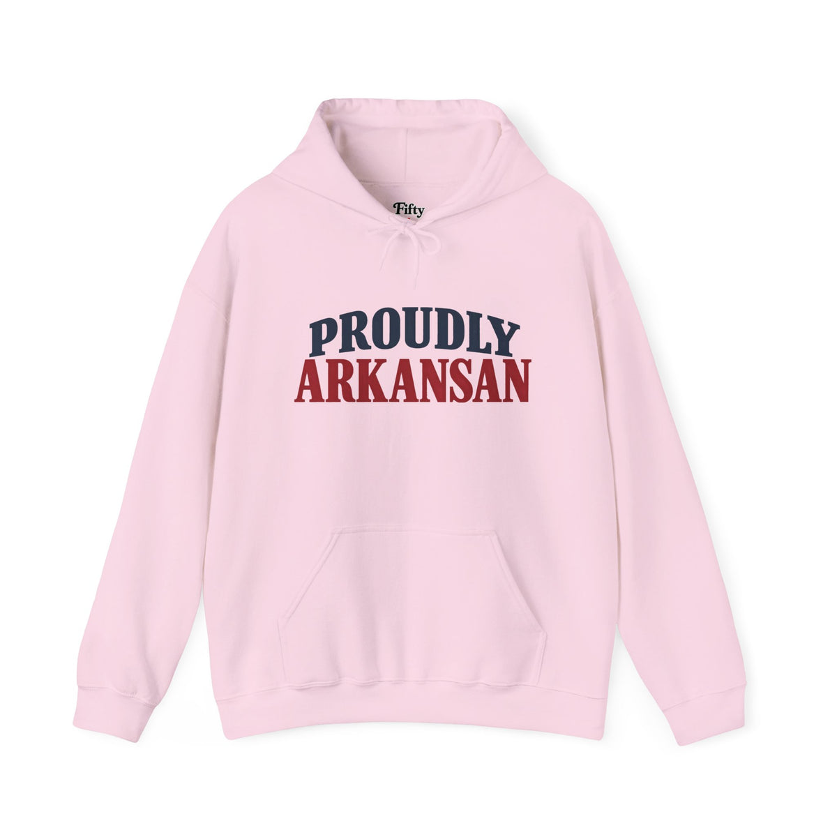 Proudly Arkansan Unisex Hoodie State Name Graphic