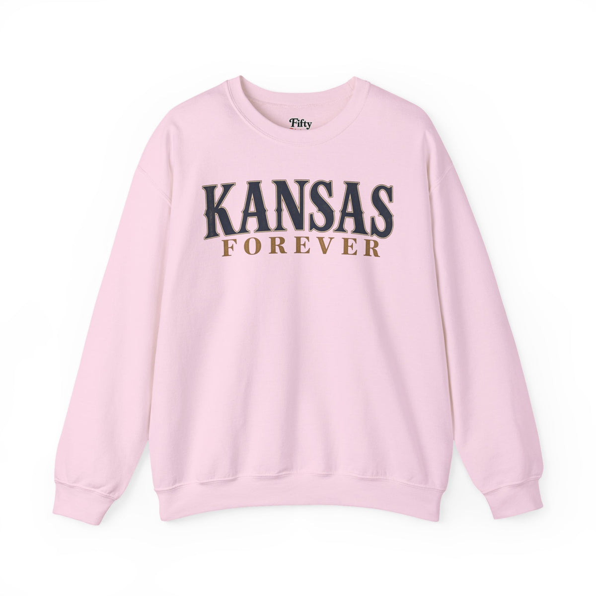 Kansas Forever Unisex Crewneck Sweatshirt State Name Graphic