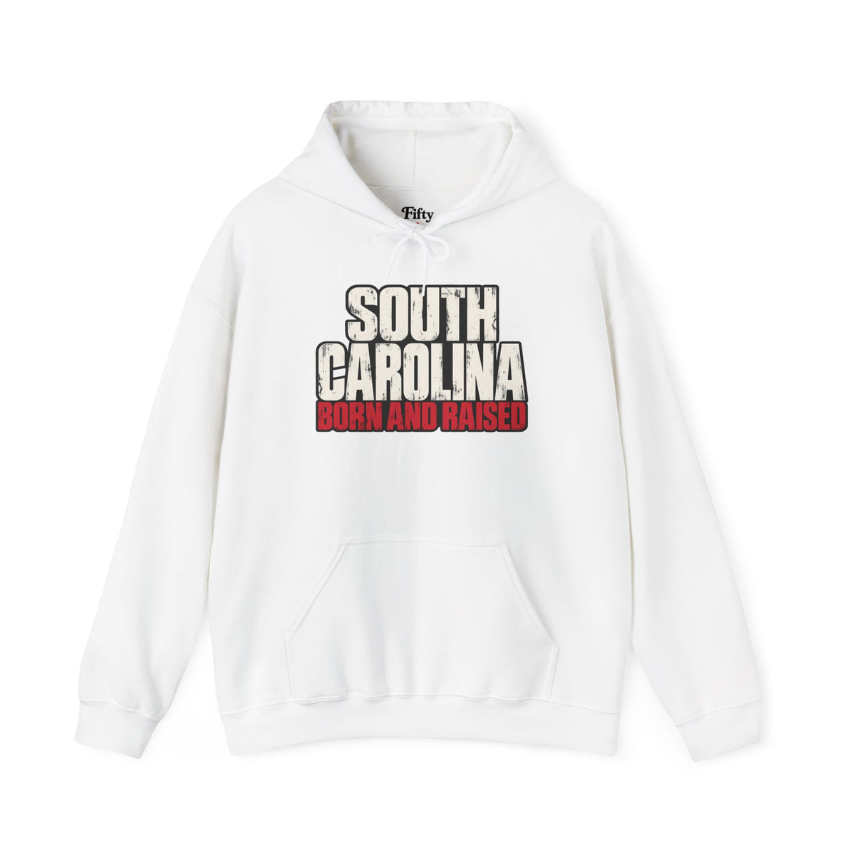 South Carolina Born and Raised Southern Streetwear Unisex Hoodie Graphic