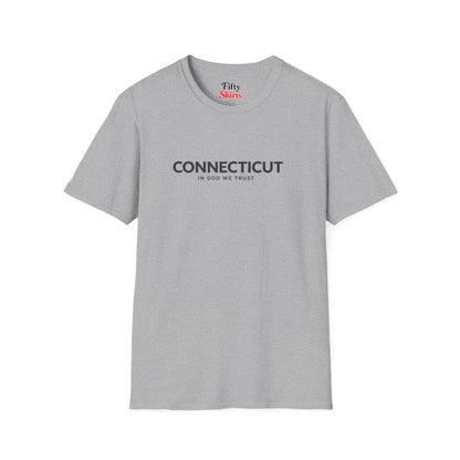 Connecticut All State In God We Trust Front Design Unisex Everyday Tee