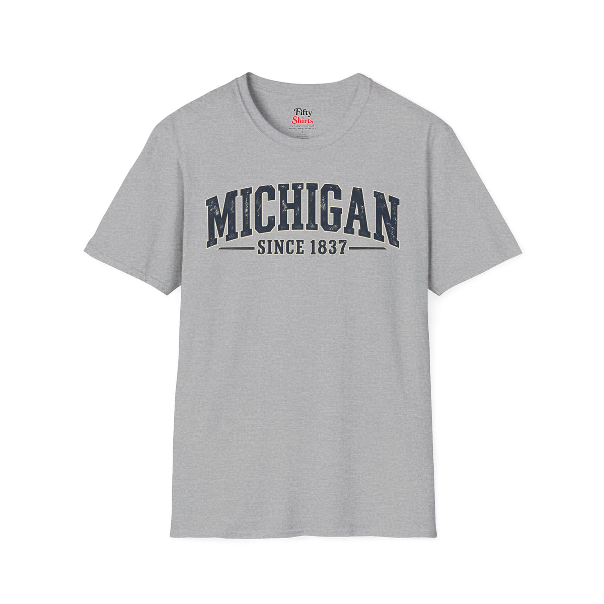 Michigan Since 1837 Unisex Softstyle T Shirt State Name Graphic Tee