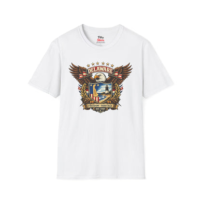 Delaware American Eagle Unisex Softstyle T Shirt State Pride Graphic Tee Collections FS03