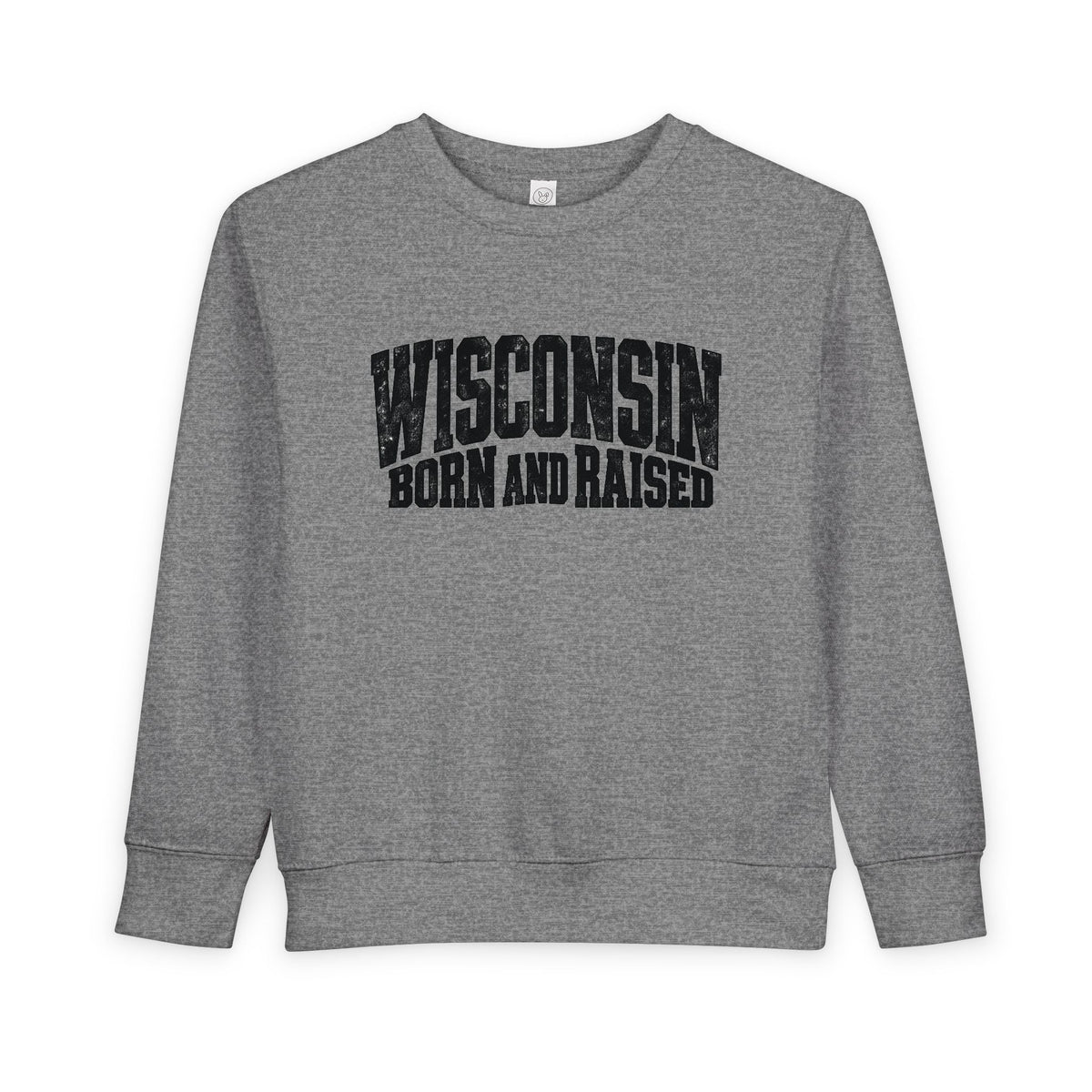 Wisconsin Born and Raised Bold Workwear Unisex Toddler Sweatshirt