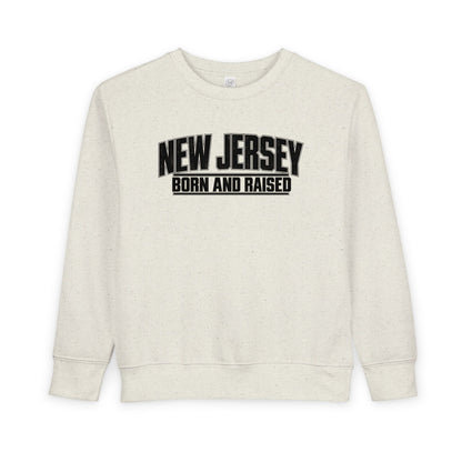 New Jersey Born and Raised Modern Streetwear Unisex Toddler Sweatshirt