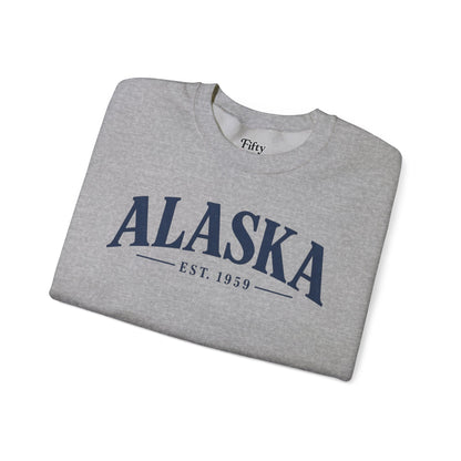 Alaska Est 1959 Unisex Crewneck Sweatshirt State Name Graphic