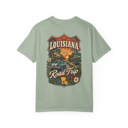Louisiana Road Trip Unisex Comfort Color 1717 Streetwear Graphic Tee