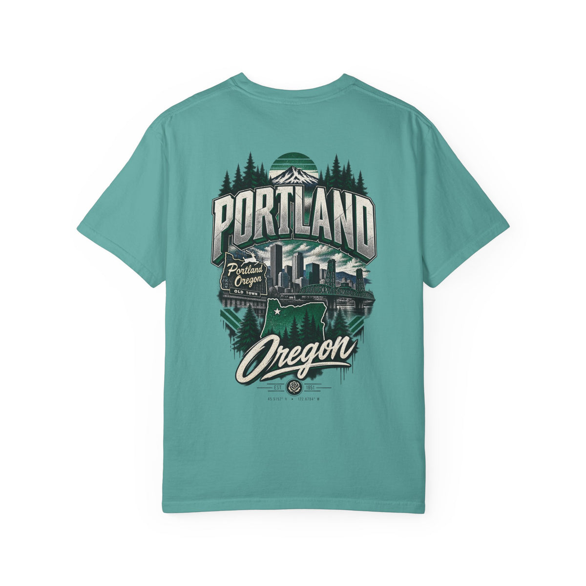 Portland Oregon Unisex Comfort Color 1717 Streetwear Graphic Tee