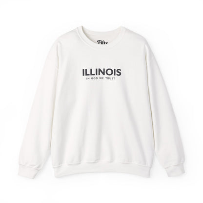Illinois All State In God We Trust Unisex Crewneck Sweatshirt