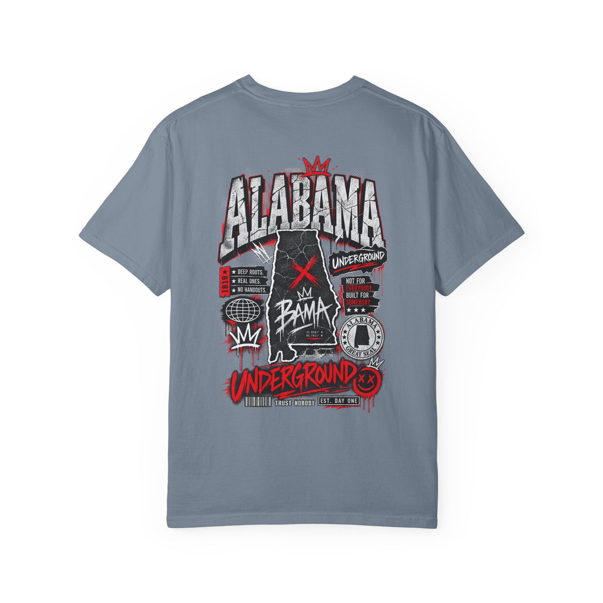 Alabama Underground Unisex Comfort Color 1717 Streetwear Graphic Tee