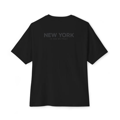 New York All State In God We Trust Unisex Casual Oversized Boxy Tee
