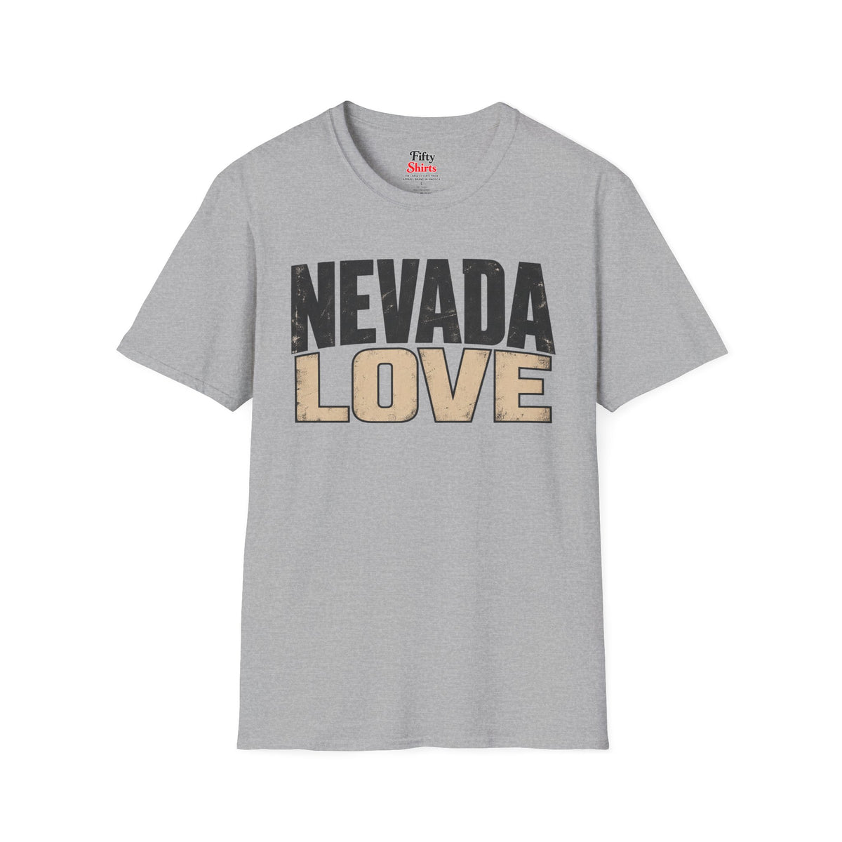 Nevada Love Unisex Softstyle T Shirt State Name Graphic Tee