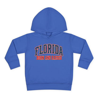 Florida Born and Raised Vintage Collegiate Unisex Toddler Pullover Fleece Hoodie