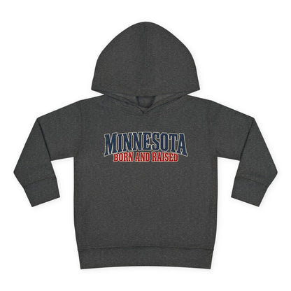 Minnesota Born and Raised Premium Northwoods Unisex Toddler Pullover Fleece Hoodie