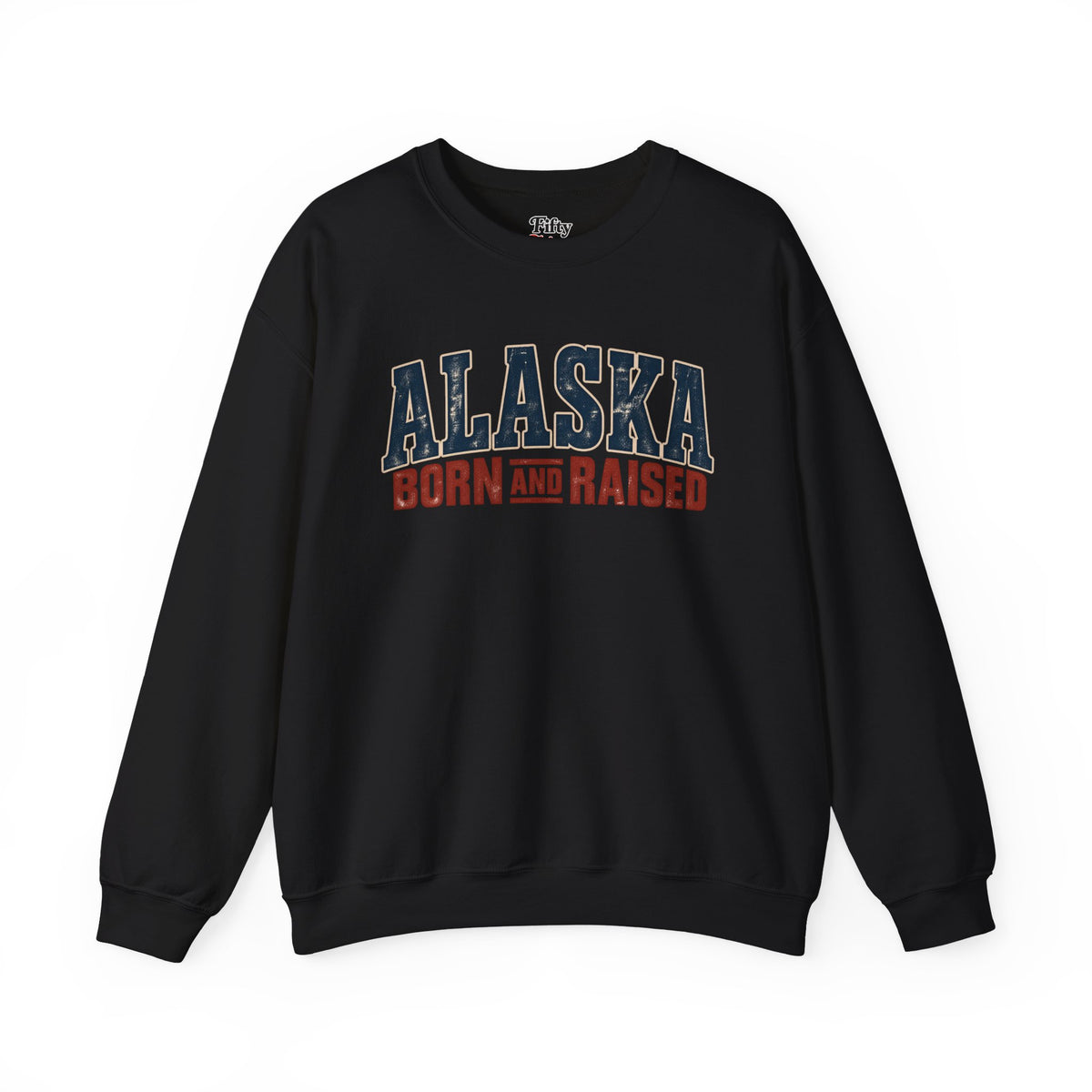 Alaska Born and Raised Vintage Outdoor Heritage Unisex Sweatshirt Graphic