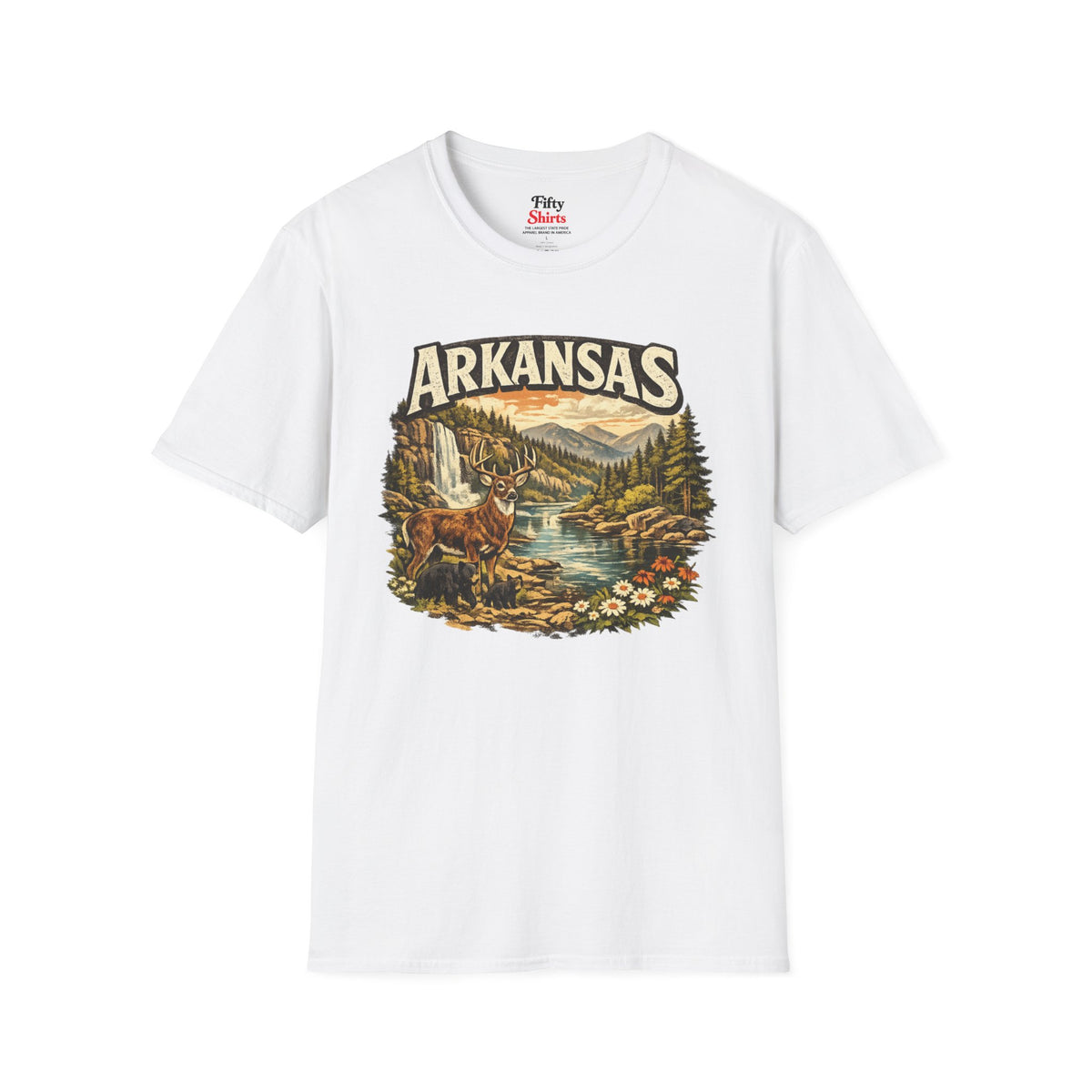 Arkansas Wildlife Unisex Softstyle T Shirt State Pride Graphic Tee Collections FS03