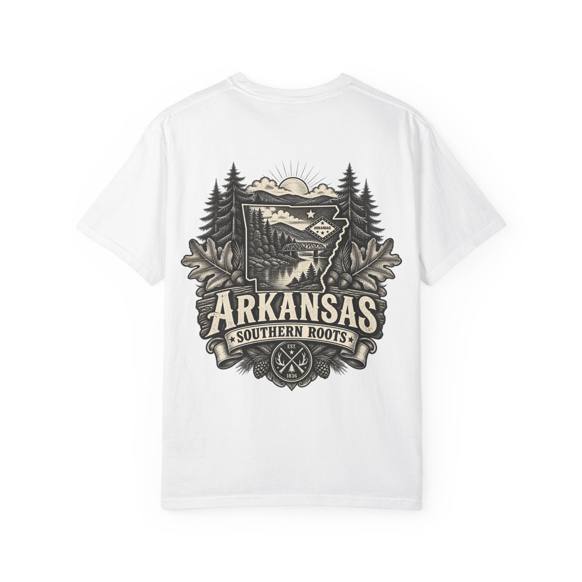 Arkansas Southern Roots Unisex Comfort Color 1717 Streetwear Graphic Tee