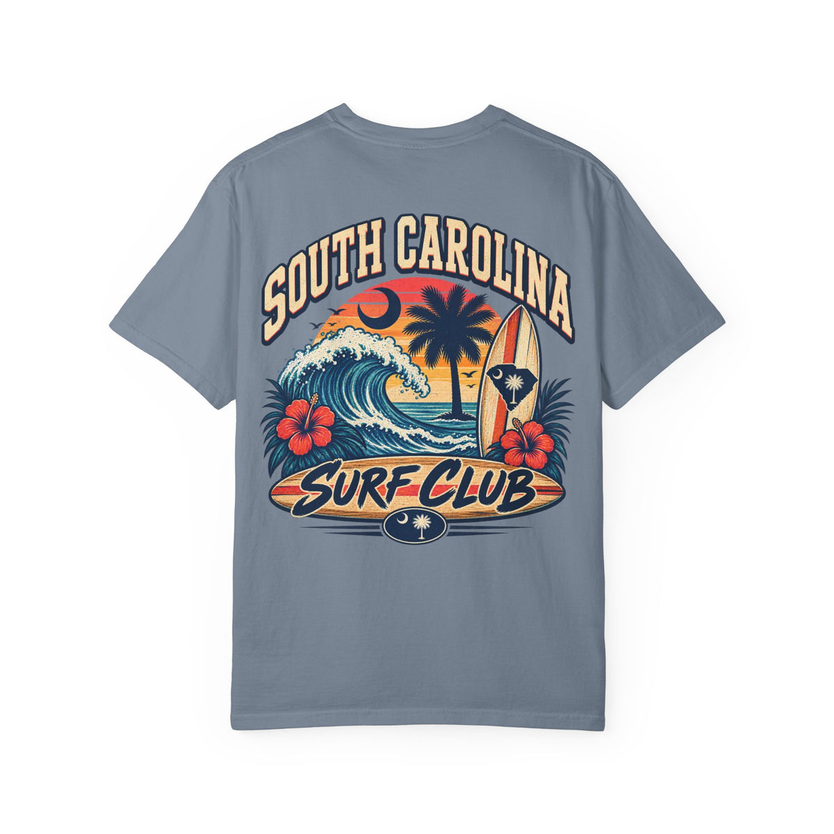 South Carolina Surf Club Unisex Comfort Color 1717 Streetwear Graphic Tee