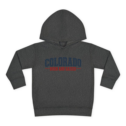 Colorado Born and Raised Classic Western Americana Unisex Toddler Pullover Fleece Hoodie