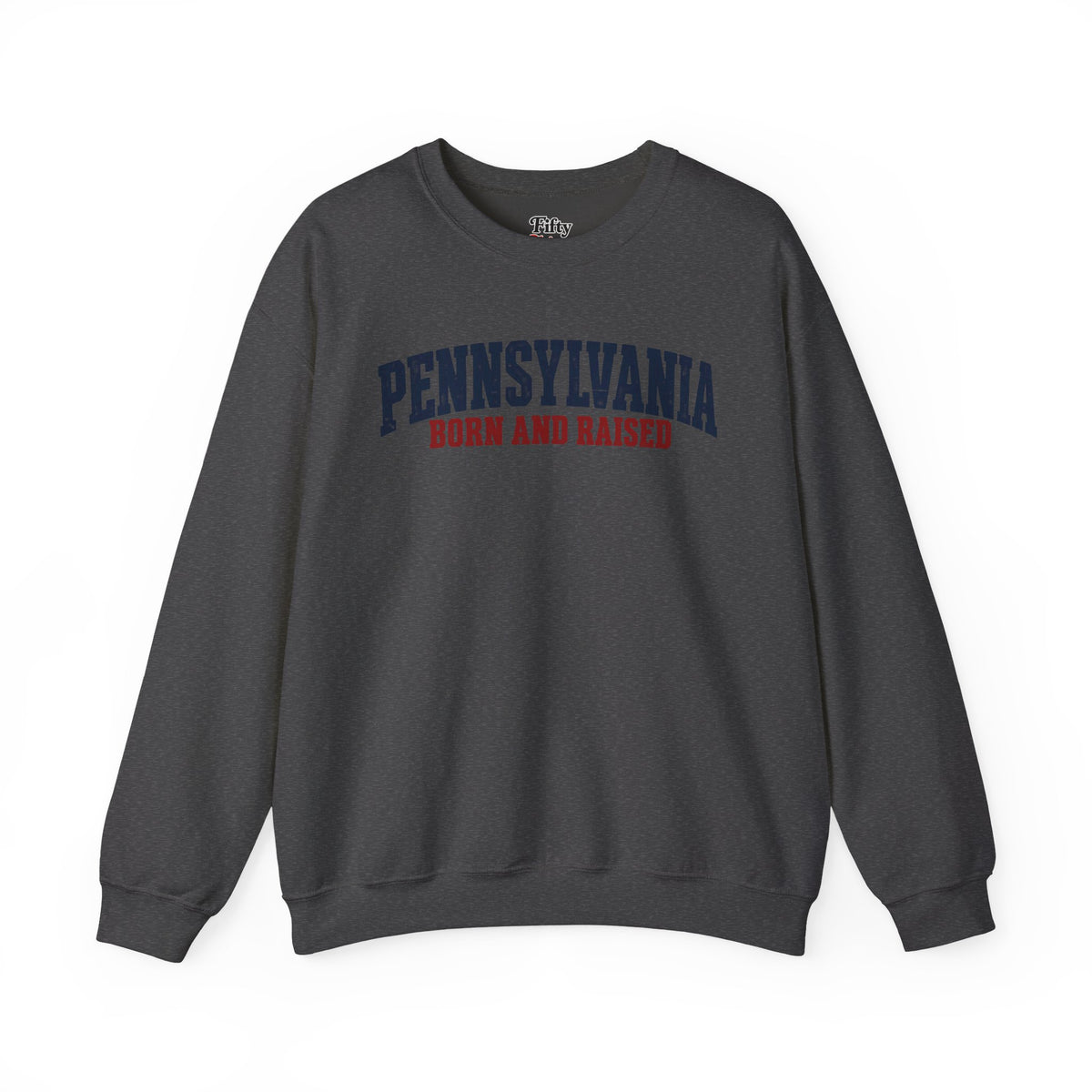 Pennsylvania Born and Raised Minimal Heritage Unisex Sweatshirt Graphic