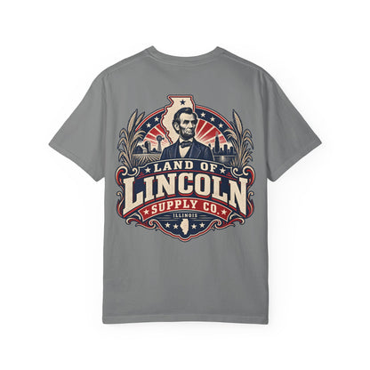 Illinois Land of Lincoln Suppy Co. Unisex Comfort Color 1717 Streetwear Graphic Tee