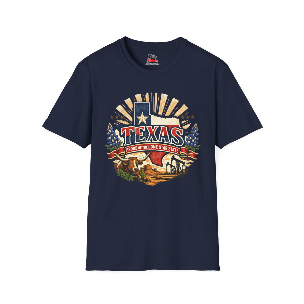 Texas State Pride Unisex Softstyle T Shirt State Pride Graphic Tee Collections FS03