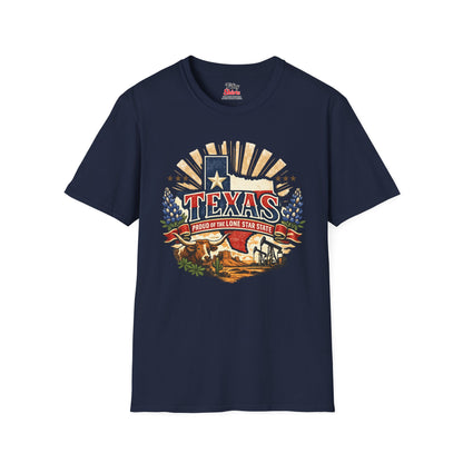 Texas State Pride Unisex Softstyle T Shirt State Pride Graphic Tee Collections FS03