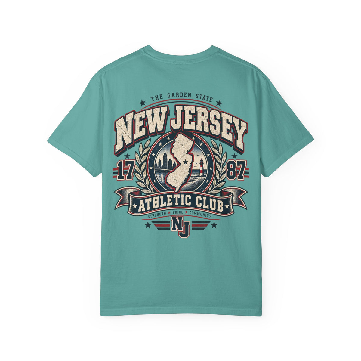 New Jersey Athletic Club Unisex Comfort Color 1717 Streetwear Graphic Tee