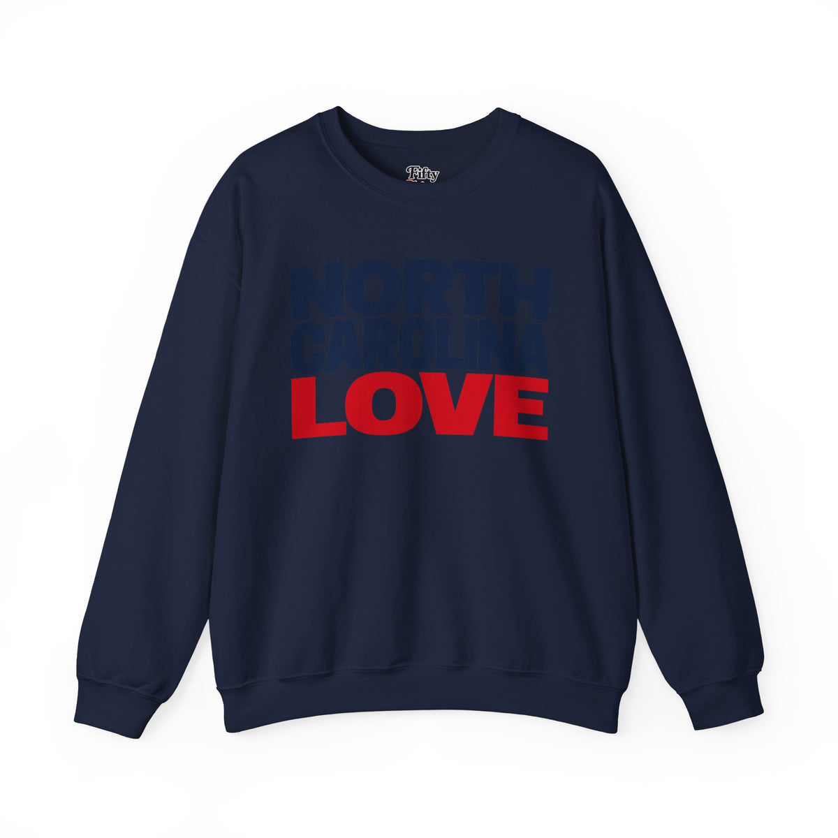 North Carolina Love Unisex Crewneck Sweatshirt State Name Graphic