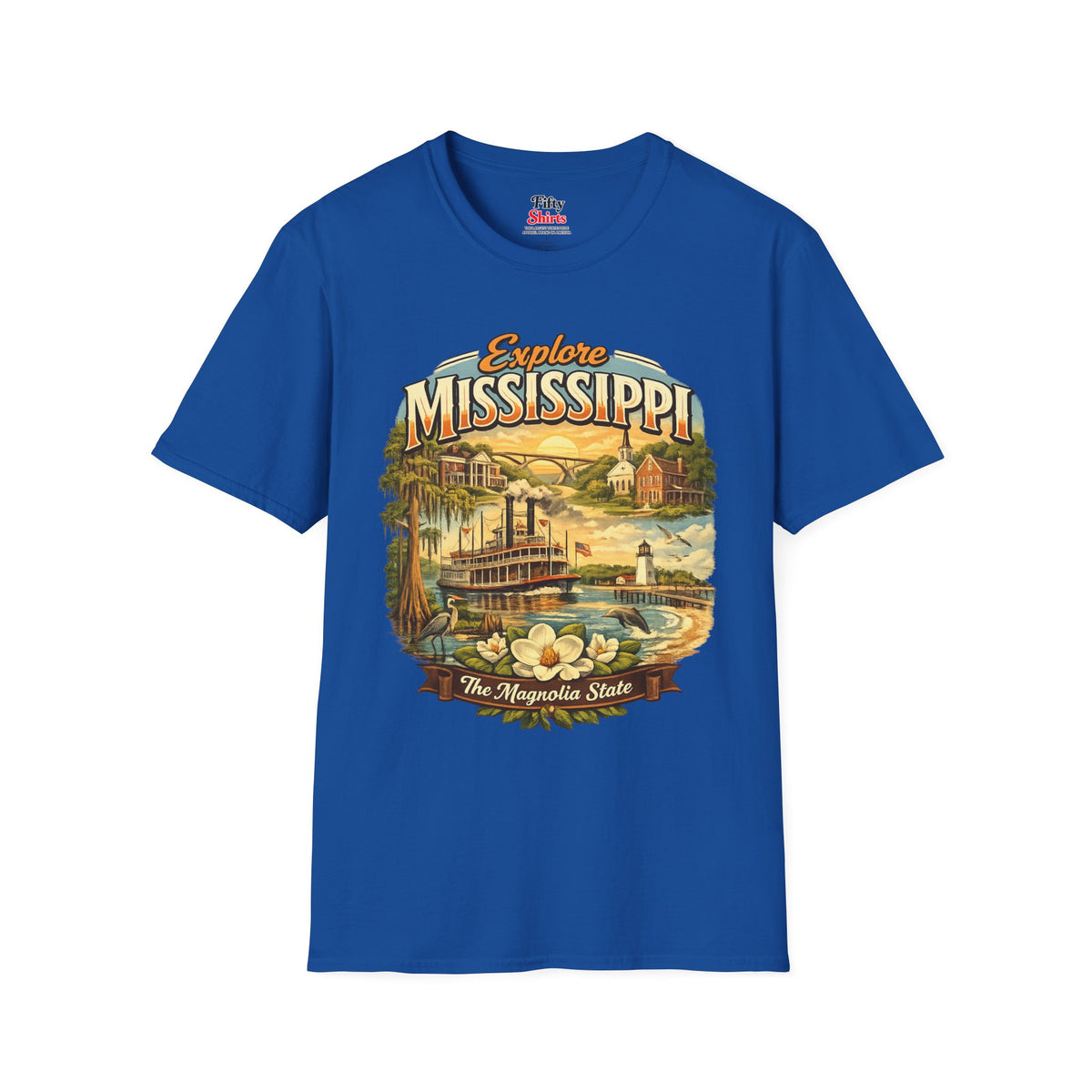 Explore Mississippi Unisex Softstyle T Shirt State Pride Graphic Tee Collections FS03