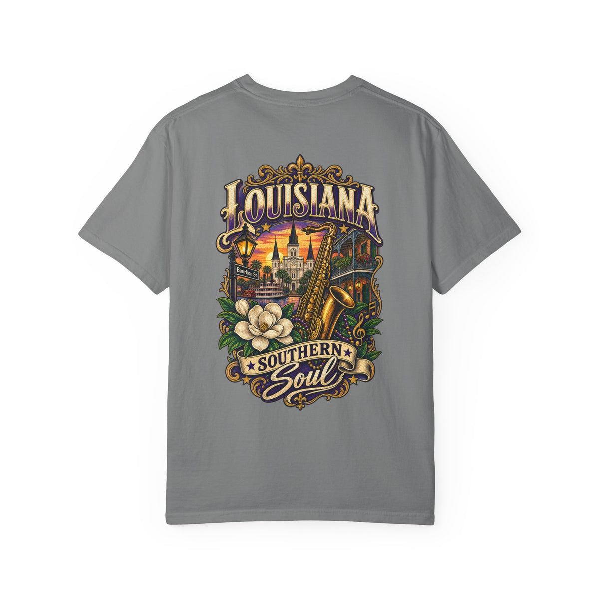 Louisiana Southern Soul Unisex Comfort Color 1717 Streetwear Graphic Tee