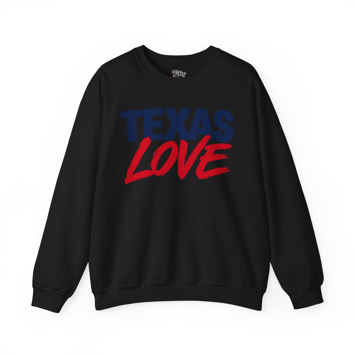Texas Love Unisex Crewneck Sweatshirt State Name Graphic