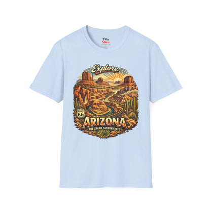 Explore Arizona Heritage Unisex Softstyle T Shirt State Pride Graphic Tee Collections FS03